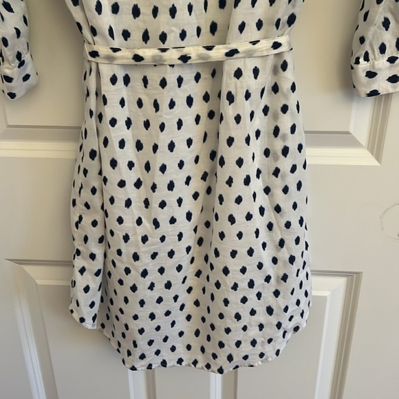 Old Navy Women Blue & White polka dot dress 3/4 Sleeves SZ XS - Picture 8 of 11